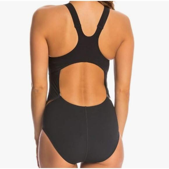 Speedo Power Plus LZR Fit Thick Strap Black Performance Swimsuit Size 14 - Picture 2 of 13